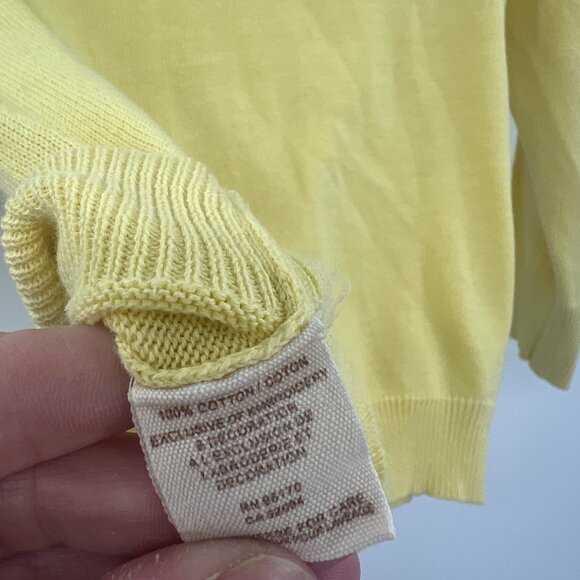 Vintage Free People Yellow Button Front Embroidered Butterfly Cardigan Women XS - Picture 7 of 7